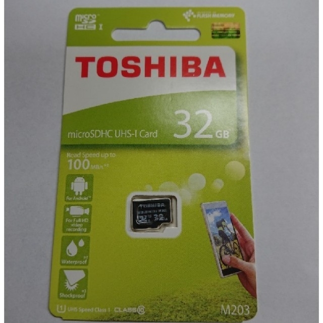 東芝(トウシバ)の【新品】【送料無料】東芝 TOSHIBA マイクロSDカード 32GB M203 スマホ/家電/カメラのスマートフォン/携帯電話(その他)の商品写真