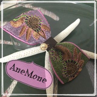 アネモネ(Ane Mone)の＊AneMone＊カラフル刺繍バレッタ♡(バレッタ/ヘアクリップ)