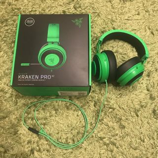 プレイステーション4(PlayStation4)の【ほぼ新品】RAZER KRAKEN PRO グリーン(ヘッドフォン/イヤフォン)