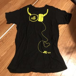 ディズニー(Disney)のディズニー ミッキー Tシャツ 黒 音楽 ヘッドフォン アメリカディズニーランド(Tシャツ(半袖/袖なし))