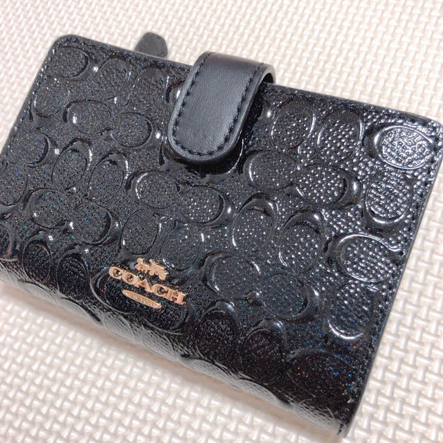 COACH - 新品☆COACH 折りたたみ 財布 エナメル ラメ 正規品 人気商品の通販 by Kerochan's shop｜コーチならラクマ