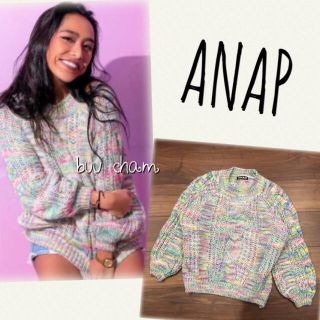 アナップ(ANAP)のANAP♡ミックスケーブルニット(ニット/セーター)