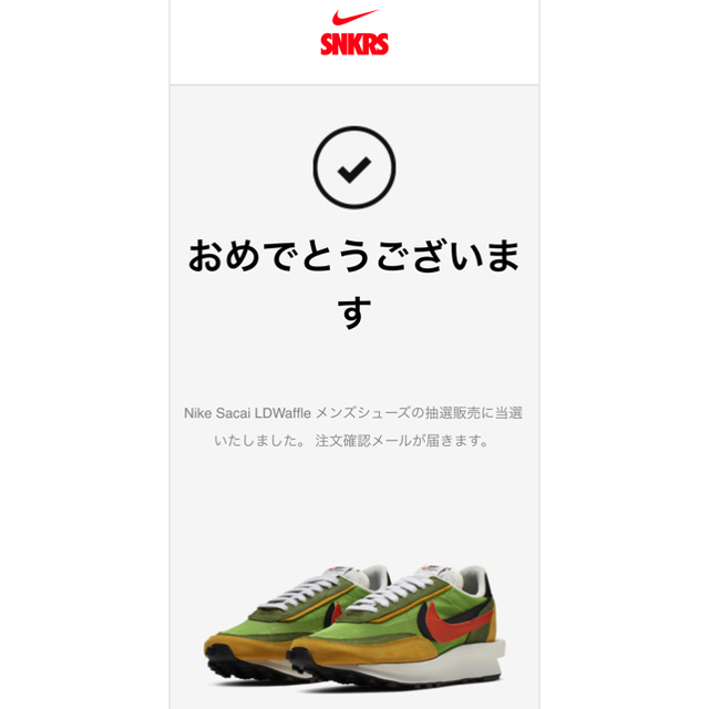 sacai(サカイ)のnike × sacai NIKE LD WAFFLE SACAI GREEN メンズの靴/シューズ(スニーカー)の商品写真