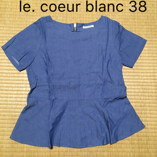 ルクールブラン(le.coeur blanc)のルクールブラン シャンブレーシャツ ブルー(シャツ/ブラウス(半袖/袖なし))