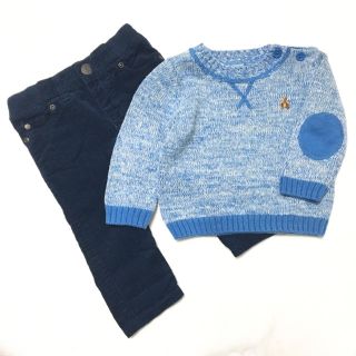 ベビーギャップ(babyGAP)のセット☆ ベビーギャップ ニット H&M パンツ 60 70 80 ☆(ニット/セーター)