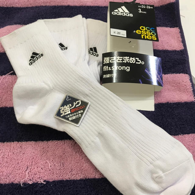 adidas(アディダス)の＊新品未使用 アディダス 靴下 3足セット メンズのレッグウェア(ソックス)の商品写真