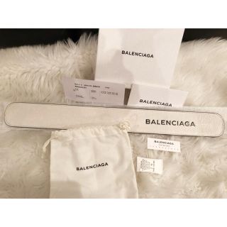 バレンシアガ(Balenciaga)の本物 BALENCIAGA バレンシアガ レザー サイクル ブレスレット 超美品(ブレスレット)