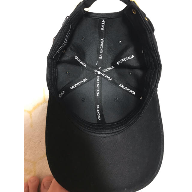 Balenciaga BALENCIAGA キャップ りたさん専用アカ オフライン販売 【美品】バレンシアガ ロゴ キャップ 帽子 希少 黒 キャップ