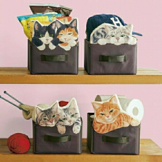 FELISSIMO(フェリシモ)の【再値下げ‼️】☆新品☆猫＊収納ボックス☆フェリシモ☆ インテリア/住まい/日用品の収納家具(ケース/ボックス)の商品写真