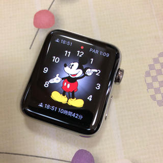 アップル(Apple)のApple Watch series3 シルバーステンレス42ミリセルラーモデル(腕時計(デジタル))