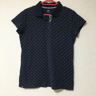 ユニクロ(UNIQLO)のユニクロ ポロシャツ ネイビー ドット(ポロシャツ)