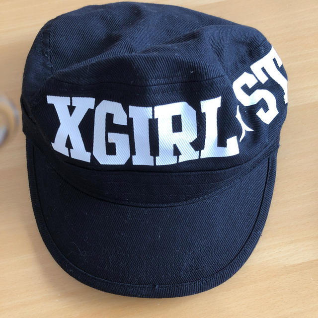 X-girl Stages(エックスガールステージス)のx-girl stages 帽子(黒) キッズ/ベビー/マタニティのこども用ファッション小物(帽子)の商品写真