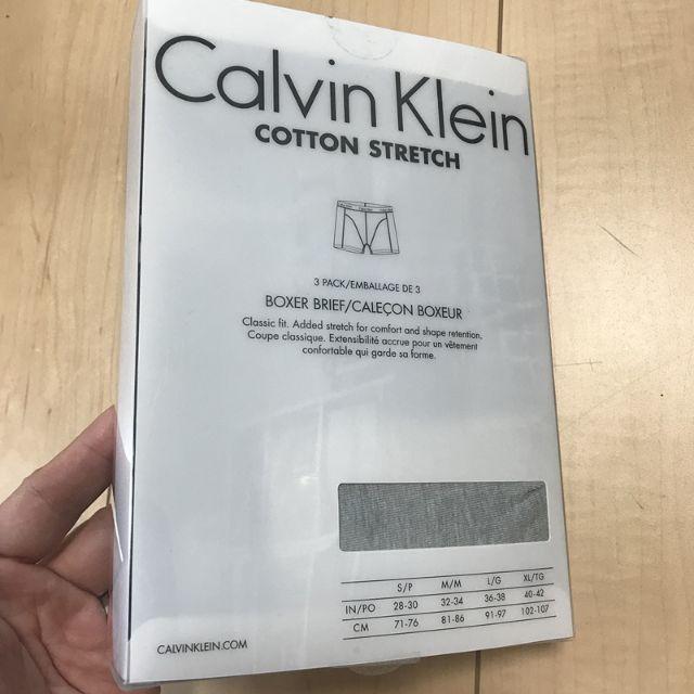 Calvin Klein(カルバンクライン)の新品 カルバンクライン ボックス メンズ 下着 Calvin Klein 三枚S メンズのアンダーウェア(ボクサーパンツ)の商品写真