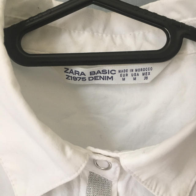ZARA(ザラ)のZARA シルバーラインロングシャツ レディースのトップス(シャツ/ブラウス(長袖/七分))の商品写真