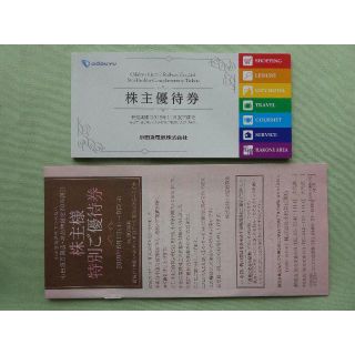 【再値下】小田急電鉄　株主優待券１冊+小田急百貨店 株主様特別ご優待券②(ショッピング)