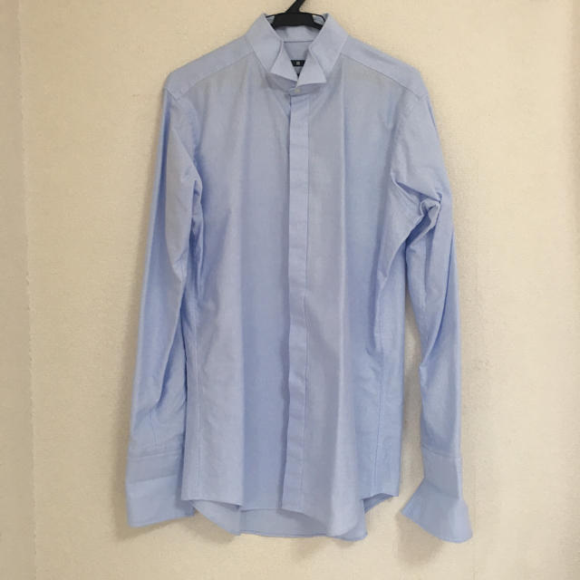 THE SUIT COMPANY(スーツカンパニー)のスーツセレクト 新郎 ウイングカラーシャツ ブルー Lサイズ  メンズのトップス(シャツ)の商品写真
