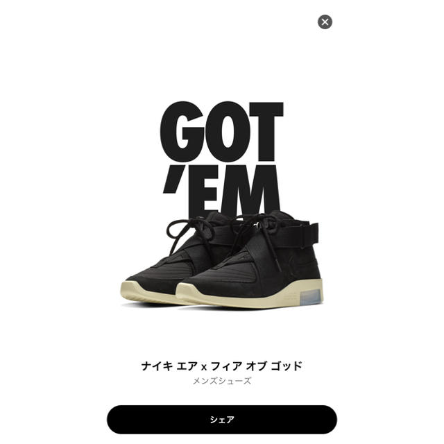 NIKE AIR  fear of god