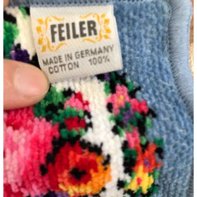 ※お値下げ！☆新品未使用☆FEILER フェイラーハンドタオル★ブルーボーダー 1