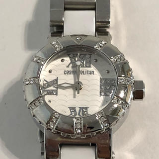 【新品同様】オシャレ腕時計  ホワイトシルバー   ステンレス  レディース(腕時計)