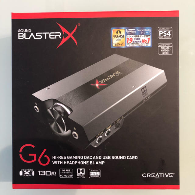 CREATIVE RECREATION(クリエイティブリクリエーション)のSound BlasterX G6 エンタメ/ホビーのゲームソフト/ゲーム機本体(その他)の商品写真