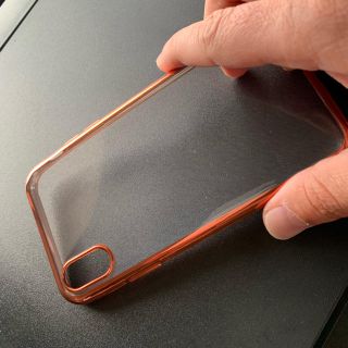 iPhone X XS クリアケース ローズゴールド(iPhoneケース)