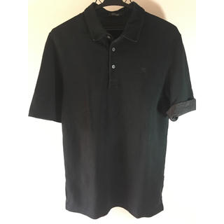 バーバリーブラックレーベル(BURBERRY BLACK LABEL)の人気ブラック。ポロシャツ。(ポロシャツ)
