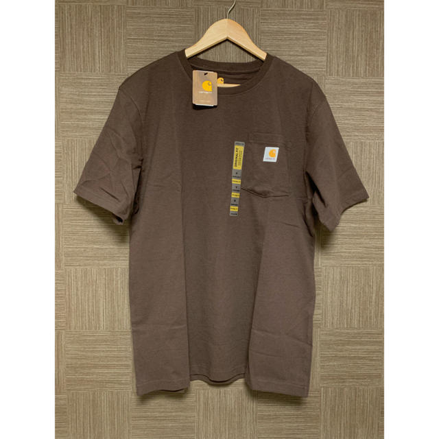 carhartt(カーハート)のラスト一点！早い者勝ち カーハート ポケットＴシャツ Mサイズ ブラウン メンズのトップス(Tシャツ/カットソー(半袖/袖なし))の商品写真
