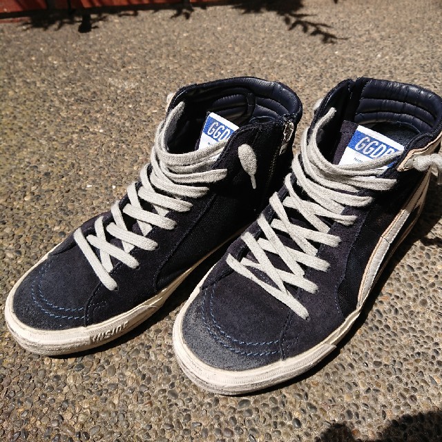 ゴールデングース スライド ネイビー 24cm GOLDEN GOOSE 24