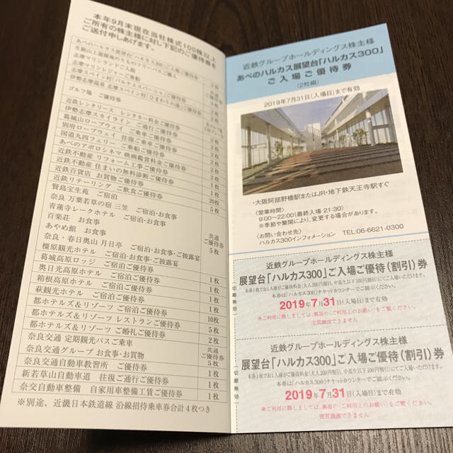 近鉄株主優待券冊子 チケットの優待券/割引券(その他)の商品写真