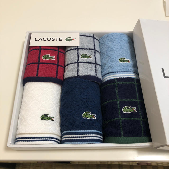 LACOSTE(ラコステ)のラコステ タオルハンカチセット 6枚入り レディースのファッション小物(ハンカチ)の商品写真