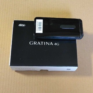 キョウセラ(京セラ)のau GRATINA 4G ブラック ガラホ SIMロック解除済み(携帯電話本体)
