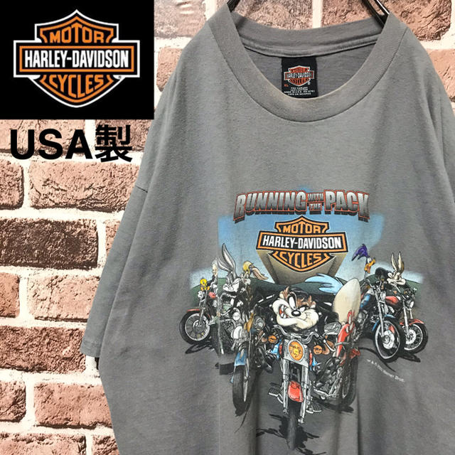 【激レア】ハーレーダビッドソン USA製ワーナーコラボ両面ビッグプリントTシャツ