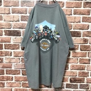 【激レア】ハーレーダビッドソン☆tシャツ デカロゴテキサスバイクゆるだぼ