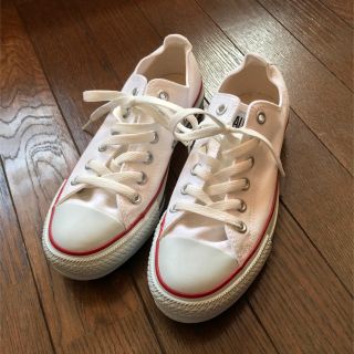 コンバース(CONVERSE)のコンバース オールスター ローカット 白 ホワイト 24.5(スニーカー)