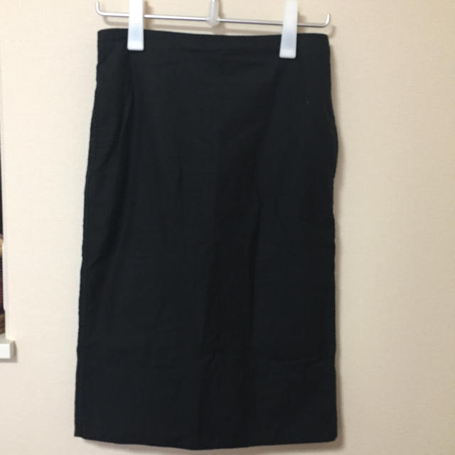 レディースマディソンブルーバックサテンタイトスカート(ブラック・サイズ02)