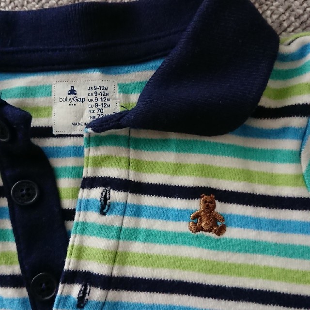 babyGAP(ベビーギャップ)のbaby gap ポロシャツ ロンパース 70 男の子 キッズ/ベビー/マタニティのベビー服(~85cm)(ロンパース)の商品写真