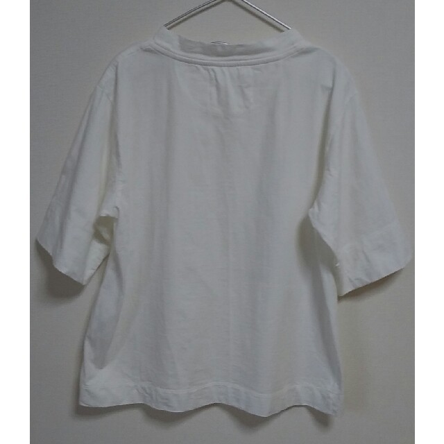 MARGARET HOWELL(マーガレットハウエル)のMHL.  モックネックTシャツ  ホワイト　サイズⅡ レディースのトップス(Tシャツ(半袖/袖なし))の商品写真