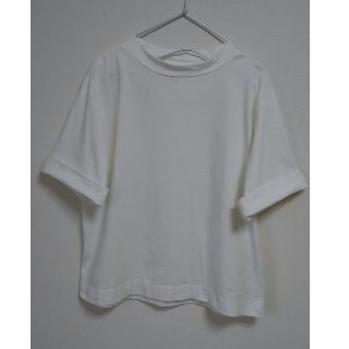 マーガレットハウエル(MARGARET HOWELL)のMHL.  モックネックTシャツ  ホワイト　サイズⅡ(Tシャツ(半袖/袖なし))