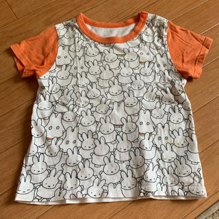 ユニクロ(UNIQLO)の90 ユニクロ Tシャツ ミッフィー オレンジ 半袖(Tシャツ/カットソー)