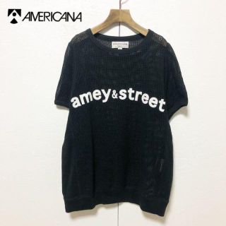 アメリカーナ(AMERICANA)のAmericana/アーチロゴ メッシュ S/S Tee F 美品(Tシャツ(半袖/袖なし))