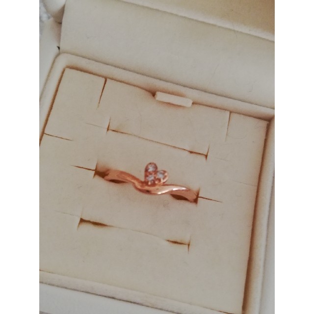 4℃(ヨンドシー)のmiha様　ピンクゴールドハートダイヤモンドリング　8号 レディースのアクセサリー(リング(指輪))の商品写真