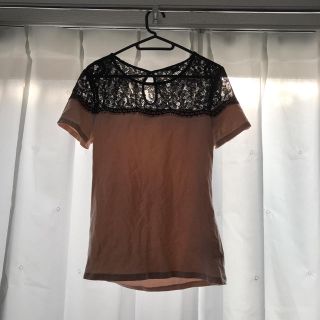 エイチアンドエム(H&M)のエイチアンドエムH&MレースサーモンピンクTシャツＳサイズくすみ(Tシャツ(半袖/袖なし))