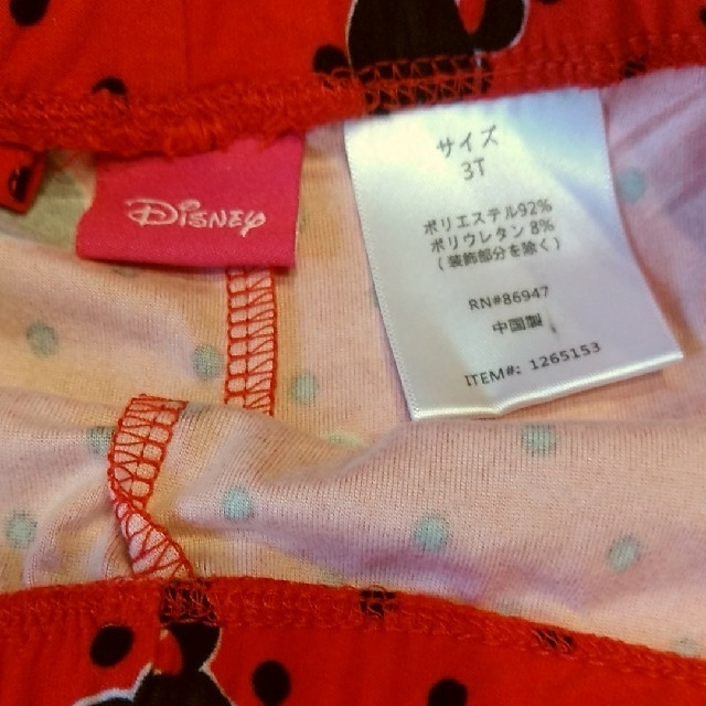 Disney(ディズニー)の【専用】ディズニーミニーちゃんレギンスパンツ キッズ/ベビー/マタニティのキッズ服女の子用(90cm~)(パンツ/スパッツ)の商品写真