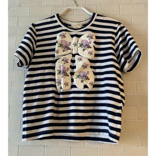 コムデギャルソン(COMME des GARCONS)のコムデギャルソン立体プリントボーダーカットソー(Tシャツ(半袖/袖なし))