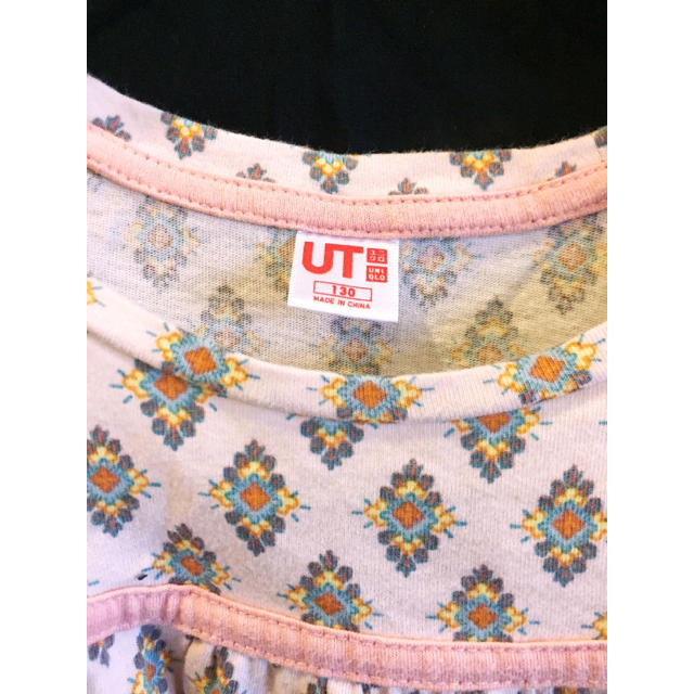 UNIQLO(ユニクロ)のユニクロ AラインTシャツ キッズ/ベビー/マタニティのキッズ服女の子用(90cm~)(Tシャツ/カットソー)の商品写真