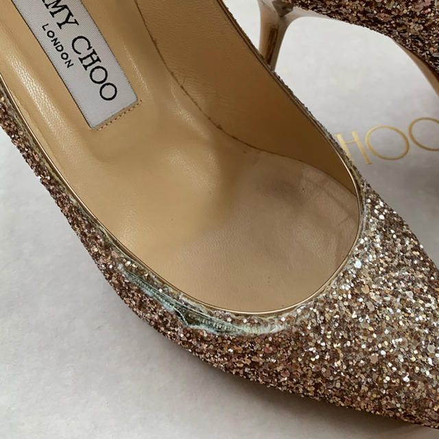 JIMMY CHOO(ジミーチュウ)のジミーチュウ グリッターパンプス 37ハーフ レディースの靴/シューズ(ハイヒール/パンプス)の商品写真