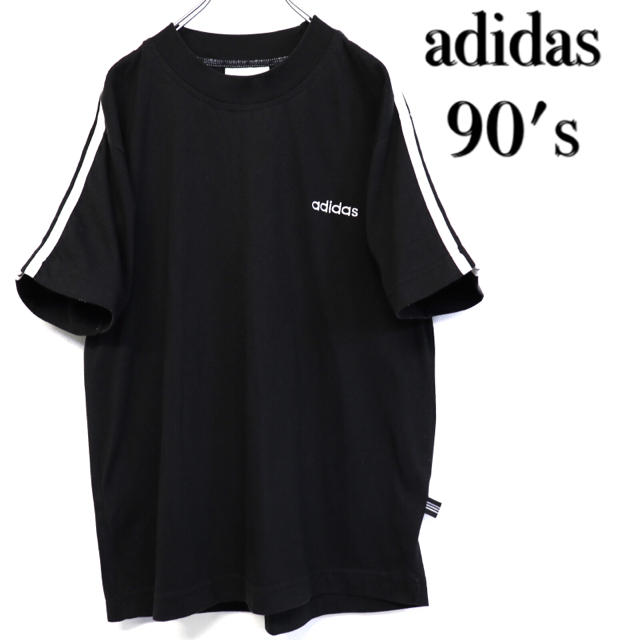 adidas(アディダス)の美品 90's adidas 刺繍ロゴ×3lines Tシャツ  メンズのトップス(Tシャツ/カットソー(半袖/袖なし))の商品写真