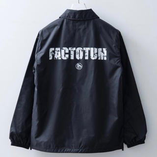 ファクトタム(FACTOTUM)の定価12960円 新品 ファクトタム コーチジャケット ブラック Mサイズ(ナイロンジャケット)