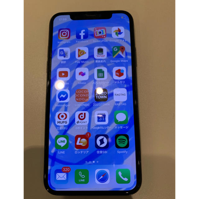 simフリー iPhone X  64GB スペースグレー（美品）