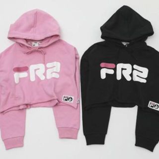 エフアールツー(#FR2)の【ブラック】#FR2梅×FILA　ショートパーカー(トレーナー/スウェット)